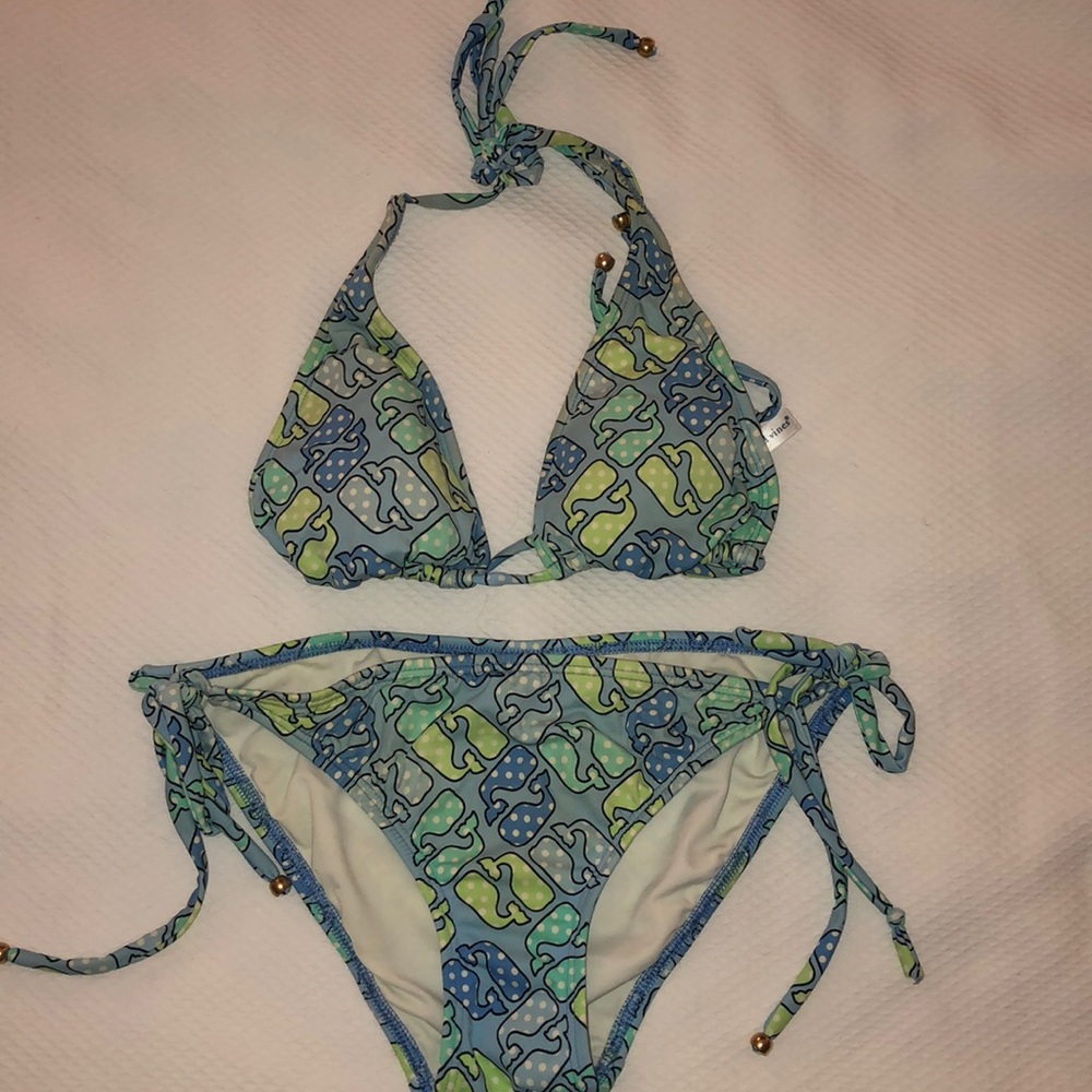 Blue print bikini